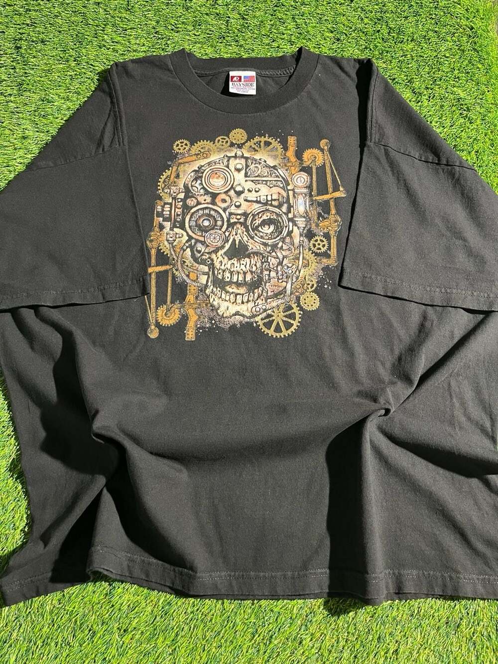 Bayside Steampunk Skull T-Shirt Size 3X-Large Black Heavyweight Cotton
